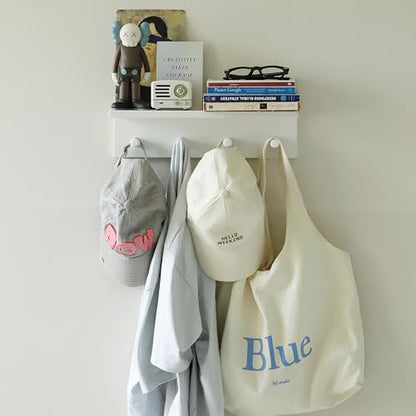 Entrance Coat Rack ，Coat Hooks, Wall-Mounted Wooden Hook Rack, Wall-Mounted Shelves are Very Suitable (White Color Finish—A-1) - style: White color finish—A-1