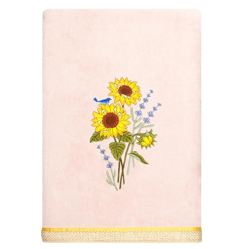 Jubilant 4-Piece Premium Towel Set, Vibrant Floral Applique, Luxurious Turkish Cotton, Soft & Durable, Elegant Bath Ensemble, 2 Bath 2 Hand Towels, Blush - color: Blush, size: 2 Pcs Bath 2 Pcs Hand Towel