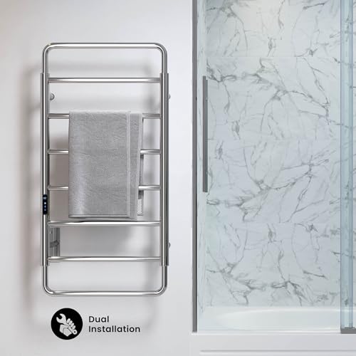Swiss Madison Ivy 8-Bar Electric Towel Warmer Heated Towel Racks for Bathroom in Chrome - color: Chrome