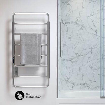 Swiss Madison Ivy 8-Bar Electric Towel Warmer Heated Towel Racks for Bathroom in Chrome - color: Chrome