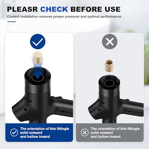 High Pressure Toilet Plunger, Heavy Duty Plunger for Bathroom, Dark Black | Toilet Unclogger Tool for Drain Clog, Heavy Duty Toilet Plunger with Pressure Gauge, 4 Heads for Bathroom, Sink, Shower - color: Dark Black