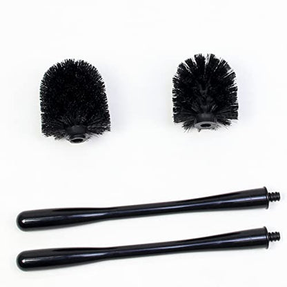 Casaphoria Toilet Plunger and Bowl Brush Combo for Bathroom Cleaning,Bathroom Accessories, Dark Black, 2 Sets - style: Long_handle(2 Sets)