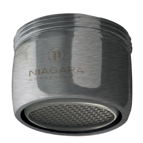 Niagara Conservation N3210BBN-PC-TU 1-Spray 1 GPM .94-in. Pressure-Compensating Bubble-Spray Faucet Aerator Brushed Nickel, 6-Pack | Bathroom Sink and Kitchen Sink Aerator for Home Improvement - color: Brushed Nickel, style: 1.0 GPM (Bubble)