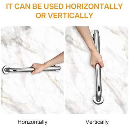 Shower Grab Bars for Bathroom, 12 Inch Handicap Grab Bars, 304 Stainless Steel Safety Bars for Shower and Bathtub, Shower Handle for Senior, Elderly, Handicap
