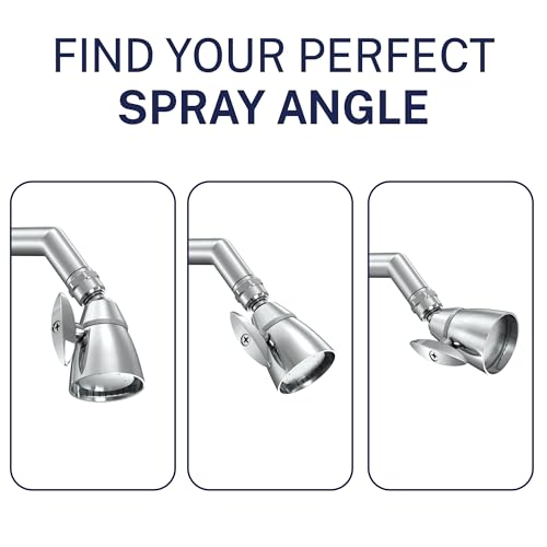 HammerHead Showers® Solid Metal 2 Inch High Pressure Shower Heads - CHROME – 2.5 GPM Shower Heads High Pressure - High Flow Shower Head with ADJUSTABLE SPRAY PATTERN - Fixed Shower Head - color: Chrome, size: 2.5 GPM Standard