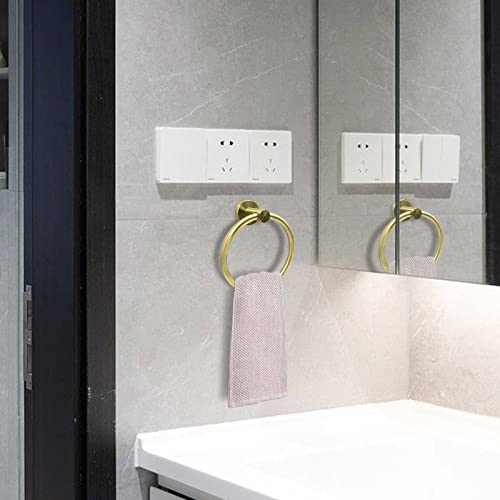 Stainless Steel Gold Towel Ring Hand Towel Holder for Wall Mounted Bathroom Towel Rack holder simple Round Towel Hanger (Brushed Gold) - color: Gold Towel Ring