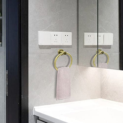 Stainless Steel Gold Towel Ring Hand Towel Holder for Wall Mounted Bathroom Towel Rack holder simple Round Towel Hanger (Brushed Gold) - color: Gold Towel Ring