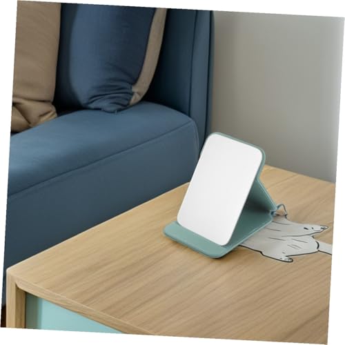 2pcs Small Vanity Mirror with Foldable Stand Portable Desk Makeup Mirror for Home Dorm Office High Definition Personal Countertop Folding