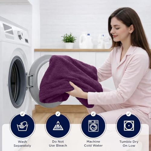 DAN RIVER Pack of 1 Bath Sheet 40x80 Inches, Oversized Quick Dry Towel, Soft Luxury Towels for Bathroom - Purple Passion - color: Purple Passion