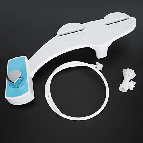 Non Electric Bidet Toilet Seat Attachment, Hot and Cold Water Mechanical Bidet Spray with Self Cleaning Nozzle for Most Toilets