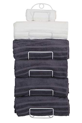 Towel Racks for Bathroom Wall Mounted Metal Wine Rack Towel Shelf Towel Holder for Bath White - color: White