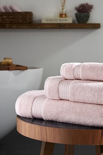 Ozdilek 6-Piece Bath Towel Set, 2 Bath, 2 Hand, 2 Wash100% Cotton Turkish Towels, 2 Bath Towels (30x60/550 GSM), 2 Hand Towels (16x30/575 GSM), 2 Washcloths (13x13/600 GSM) Towel Set (Mauve Pink) - color: Mauve