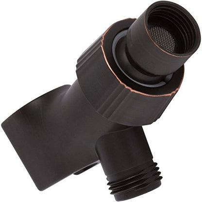 Adjustable Shower Arm Bracket - Oil-Rubbed Bronze | Handheld Showerhead Holder With Anti-Slip O-Ring Grip, Brass Connector, Universal 1/2" Mount For Easy Bath Spa Install - color: Oil Rubbed Bronze