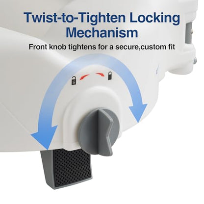 5" Toilet Seat Riser Supports 300lbs Raised Toilet Seat with Removable Padded Arms for Seniors, Pregnant, Handicap(N1FYT14-AZ)