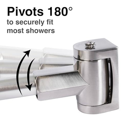 JS Jackson Supplies Double Curved Shower Rod, Metal Construction, Adjustable Between 44 to 70 Inches, Aluminum Rods and Zinc Mounting Hardware, Quality Modern Bathware, Brushed Nickel Finish - color: Brushed Nickel