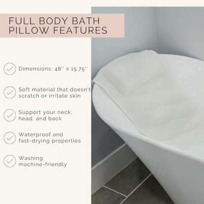 Our Full Body Bath Pillow - Ideal Bathtub Accessory for Relaxing Bath Gifts for Women - size: Full Body Bath Pillow