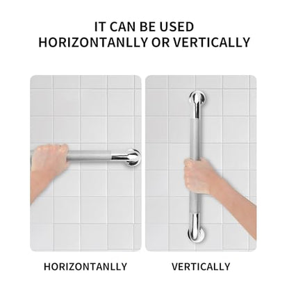 2 Pack 20 Inch Anti Slip Shower Grab Bar, 304 Stainless Steel 1.25" Diameter Anti-Slip Handicap Grab Bar, Satin Brushed Nickel Knurled - size: 20 Inch