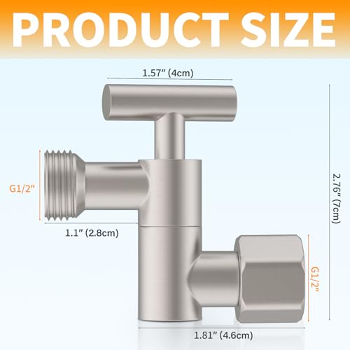 All Metal Shower Head Elbow Adapter - Nickel | Adjustable Shower Head Extension Adapter Shower Arm Extension Connector Showerhead, Wall Mounted - color: Brushed Nickel
