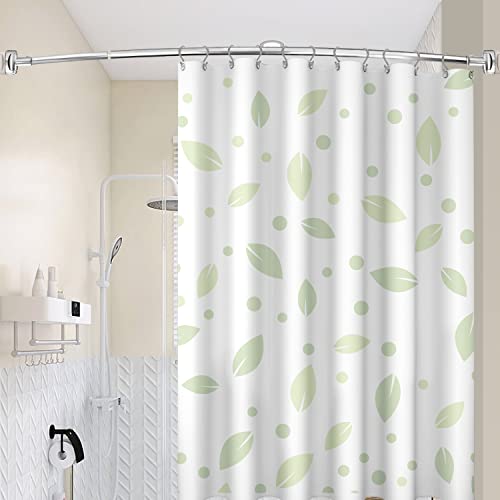 TOPROD Curved Shower Curtain Rod 48-72 Inches Adjustable Round Shower Rods | Chrome,Rounded Bowed,Stainless Steel,More Shower Space,Need to Drill,for Bathroom, Bathtub - color: Polished Chrome