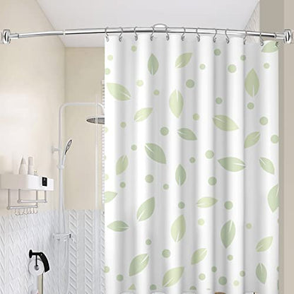 TOPROD Curved Shower Curtain Rod 48-72 Inches Adjustable Round Shower Rods | Chrome,Rounded Bowed,Stainless Steel,More Shower Space,Need to Drill,for Bathroom, Bathtub - color: Polished Chrome