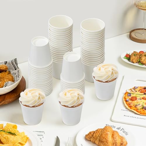 SIUQ 1200 Pack 3 oz Paper Cups, Small Disposable Bathroom Mouthwash Cups | Mini White Paper Espresso Cups 3 Ounce for Parties, Bathroom, Picnics, Travel and Events - color: 1200pack-3oz