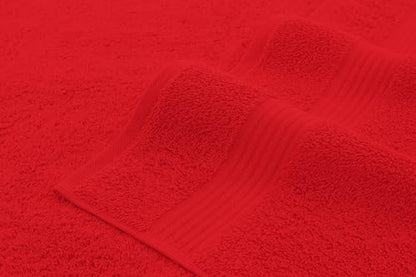 American Veteran Towel, 100% Cotton Turkish 6 Piece Towel Set, Luxury Towels Set of 6 for Bathroom Essentials, 2 Bath Towels 2 Hand Towels 2 Washcloths, Red - color: Red, size: XL 6PC