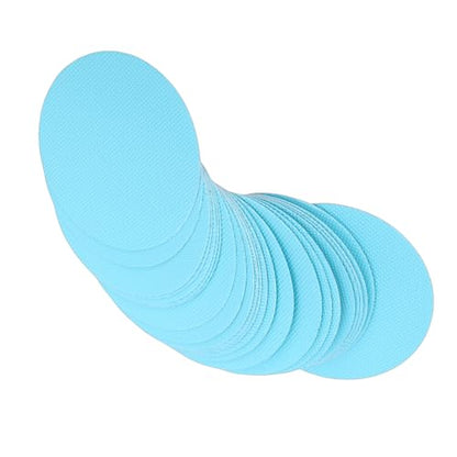 Hyuduo 24 PEVA Non Slip Shower Stickers Anti Slip Bathtub Decals with Hundreds of Tiny Protrusions for Bathroom Bathtub Stairs Boat (Blue) - color: Blue