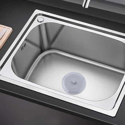 Vaincre 2PCS 5" Universal Silicone Bathtub Drain Stopper with Suction Seal | White and Gray, Leak Proof, Hair Trapping, Universal Fit, For Tub Sink Laundry Drain, Bathroom Kitchen Use, Easy Clean - color: Grey+white