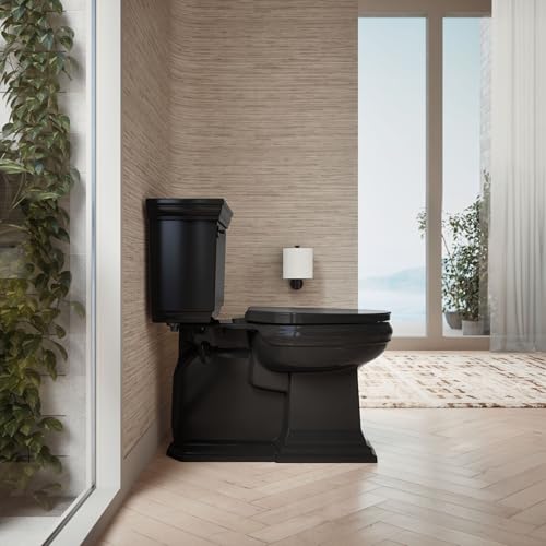 Kohler K-26801-7 Impro ReadyLatch Quiet Close Elongated Toilet Seat, Black - color: Black/Black, size: Elongated
