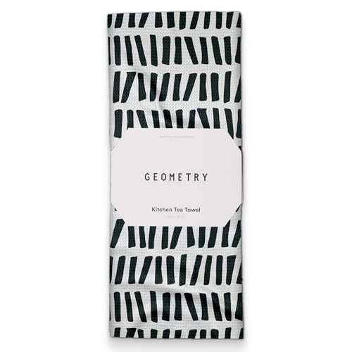 GEOMETRY Kitchen Tea Towels - Quick Dry Microfiber Dish Towels for Kitchen All Lined Up, 18" x 30" 1 Pack - color: All Lined Up, style: Kitchen Towel - Single