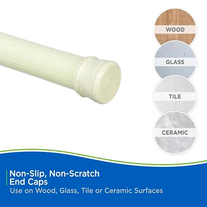 Kenney KN609L/52 Twist & Fit No Tools Spring Tension Standard Shower Curtain Rod with Non-Slip, Non-Scratch Ends, 42-72" Adjustable Length, Easy Install, Sage, 1" Diameter Rust Resistant Steel Tube - color: Sage