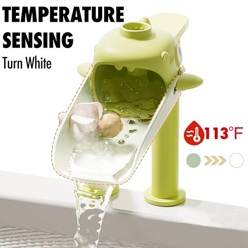 2 Pack Faucet Extender for Toddlers Universal Sink Extension with Water Wheel to Kids Fun Hand Washing Temperature Sensitive Orange Green - color: Orange Green
