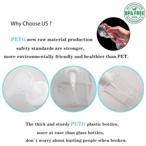 2 Pack Foaming Soap Dispenser, 15 Oz Refillable Plastic Pump, Clear | 450ml Empty Foam Soap Bottles for Hand Soap, Ideal for Bathroom Vanities, Kitchen Sink, Hospital, Clinic and More