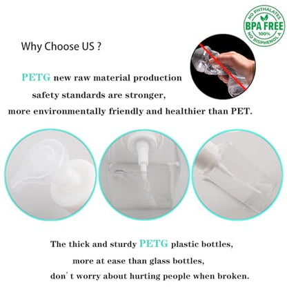 2 Pack Foaming Soap Dispenser, 15 Oz Refillable Plastic Pump, Clear | 450ml Empty Foam Soap Bottles for Hand Soap, Ideal for Bathroom Vanities, Kitchen Sink, Hospital, Clinic and More
