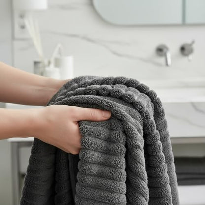 6 Pack Microfiber Hand Towels for Bathroom, 16"x30",Charcoal Gray | Soft Touch, Highly Absorbent, Quick Dry, Lint Free, Hanging Loop, Lightweight Towels for Guest Bath, Gym, Travel & Kitchen - color: Charcoal Gray