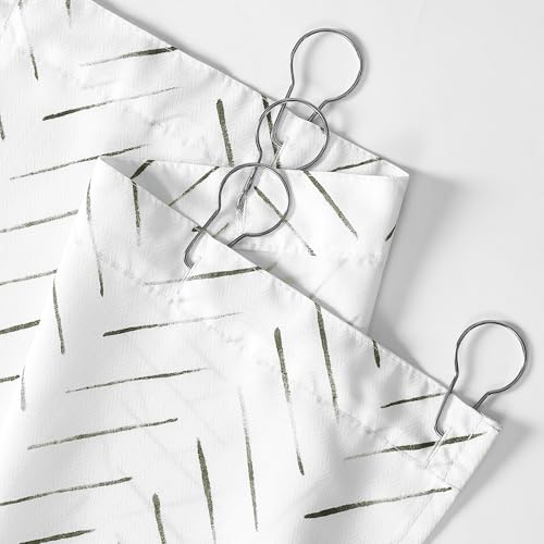 jinchan Small Stall Black and White Shower Curtain 48x72 Inches Inky Herringbone Chevron Zig Zag Waterproof Fabric Modern Farmhouse Shower Curtains for Bathroom with 8 Hooks - color: Inky Black, size: 48"W x 72"L (Pack of 1)