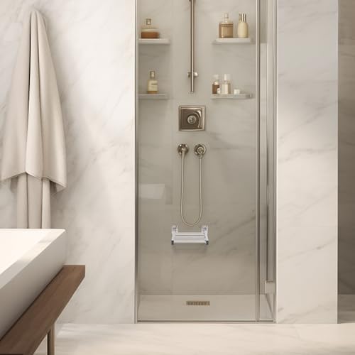 Shower Foot Rest and Shaving Pedestal - Wall Mount Folding Shower Ledge/Elevate Foot for Comfort/Safely Shave Legs and Wash Feet/Supports 200 lbs/ 304 Stainless/Brushed Finish/ 9”x 8” - color: Stainless Steel