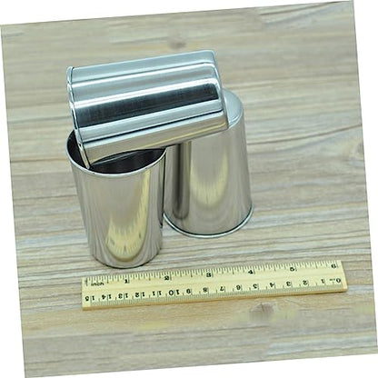 2pcs Stainless Steel Tumbler Cups Multi Use Drinking Cups for Beverages Mouthwash Easy to Clean Sleek Silver Design for Home Travel - size: 6X6cm