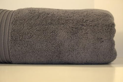 Milara Plush Turkish Cotton Bath Sheet, Anthracite, 700 GSM, 35x70 in | Oversized 35x70in | 700 GSM Turkish Combed Cotton | Air-Spun Construction for a Plush Feel | OEKO-TEX® Standard 100 Certified - color: Anthracite (Dark Gray), size: Bath Sheet (1 Pcs)