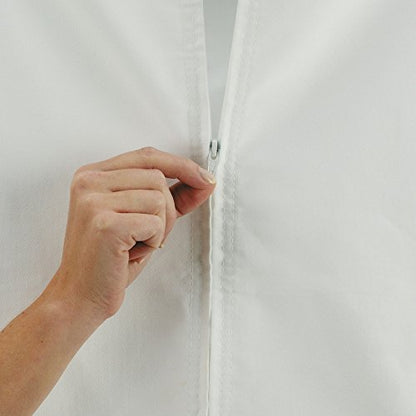 Household Essentials 148 Hanging Cotton Canvas Laundry Hamper Bag | White, 6" x 16" x 27" (Length x Width x Height) - color: White