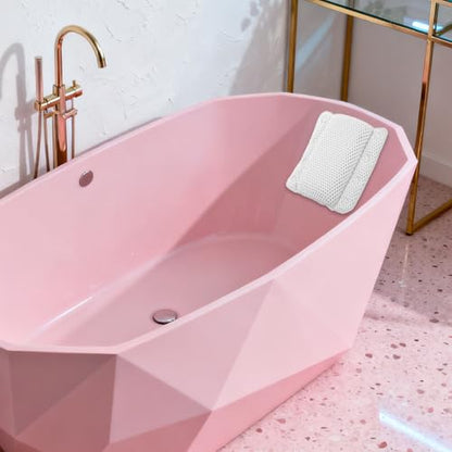 Artibetter Non-Slip Tub Pillow for Bath with Suction Cups, Thickened PVC Sponge Cushion, Quick Drying Bath Pillow Cushion for Neck and Back Support, for Travel and Home Bathrooms