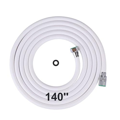 Shower Hose, 140 Inches Extra Long Shower Head Hose Extension for Bathing Toilet Cleaning Dogs Bathroom Bathing White Handheld Shower Hose - color: White, size: 140inch