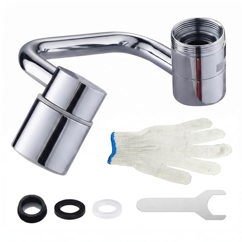 ANIS·KEBBR 1080° Rotating Faucet Extender Dual Mode Splash Proof Water Saving Aerator for Kitchen Bathroom Sink