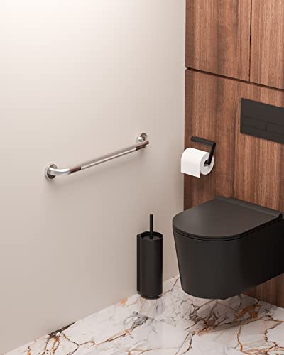20 Inch Anti Slip Shower Grab Bar, MunzongBrushed Nickel Grab Rails | Stainless Steel Bathroom Grab Bar Brushed Nickel Knurled Bathroom Balance Bar Safety Hand Rail Support Handicap Elderly - color: Satin Brushed Nickel, size: 20 Inch-2 Pack