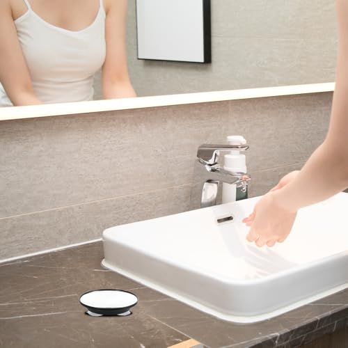 ARTIBETTER Suction Cup Magnifying Mirror Black 150mm 5X Magnification Makeup Mirror for Bathroom Vanity and Travel Use