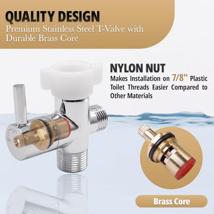 Handheld Bidet Sprayer for Toilet, Stainless Steel, 2 Sets | Adjustable Water Pressure, Stainless Steel Jet Spray Kit with Bidet Hose, Feminine Wash, Muslim Shower, Diaper Cleaning - color: Stainless Steel, size: 2 Sets