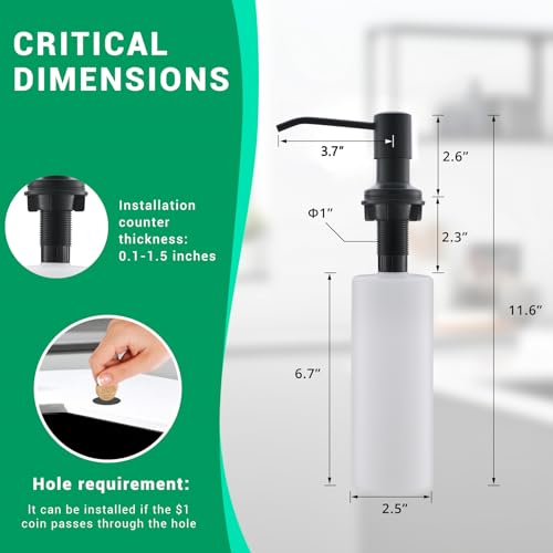 Fapully Commercial Pull Down Kitchen Sink Faucet with Sprayer Matte Black | Single Handle Faucets for Kitchen Sink, Kitchen Faucet with Soap Dispenser and Deck Plack for 4 Holes, 1.8GPM Water Flow - color: Matte Black, style: Contemporary