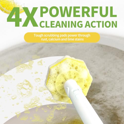 60 Count Toilet Bowl Cleaner Refill Pads for Clorox, Lemon Scent | Disposable Toilet Brush Heads, Toilet Bowl Cleaner, Pre-Loaded Cleaning Formula, Lemon Scent, Bathroom Cleaning Supplies - size: 1 Count (Pack of 60)