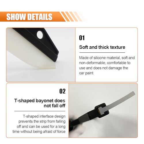 Squeegee Car Dryer Car Water Scraper Tool, 12 Inch Silicone Wiper Board Car Windshield Squeegee with Handle, Shower Squeegee Wiper Blade for Auto Windows Glasses Doors Mirrors Tile Walls (2PCS) - color: 2pcs