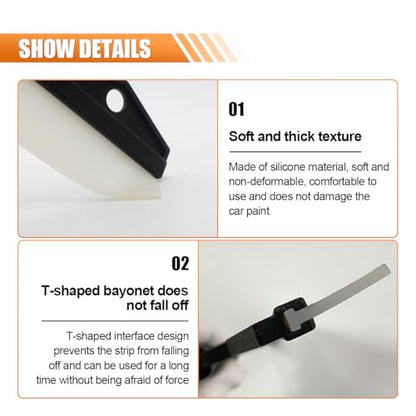 Squeegee Car Dryer Car Water Scraper Tool, 12 Inch Silicone Wiper Board Car Windshield Squeegee with Handle, Shower Squeegee Wiper Blade for Auto Windows Glasses Doors Mirrors Tile Walls (2PCS) - color: 2pcs